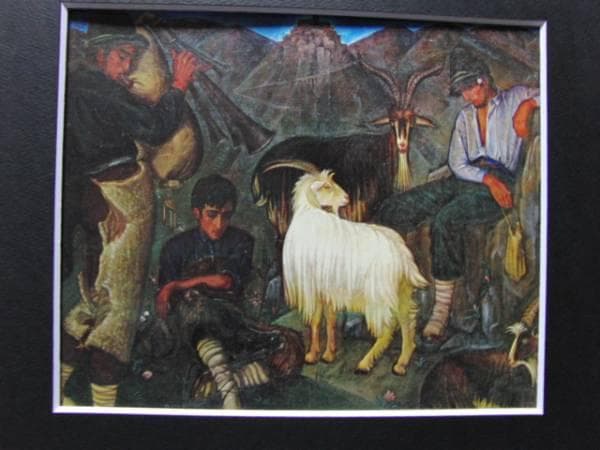 R.BONNET（R.ボンネット）、イタリアの羊飼、希少な額装用画集画