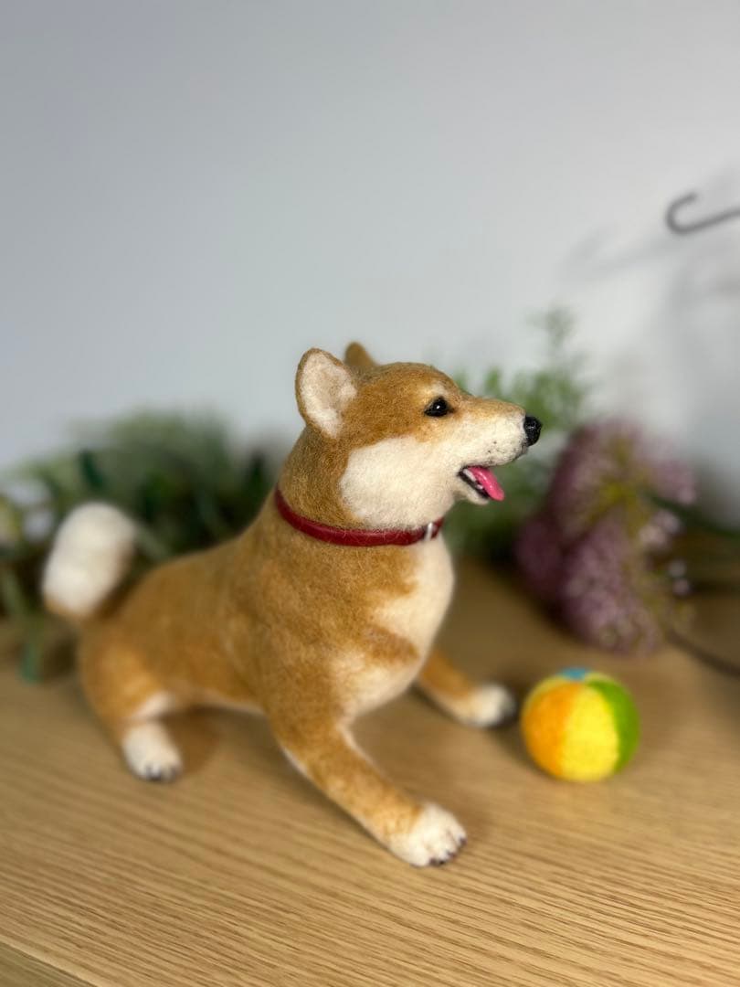羊毛フェルト　犬　柴犬