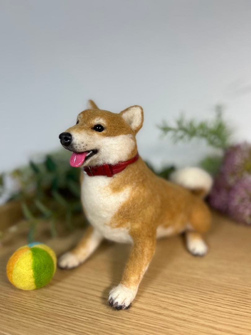 羊毛フェルト　犬　柴犬