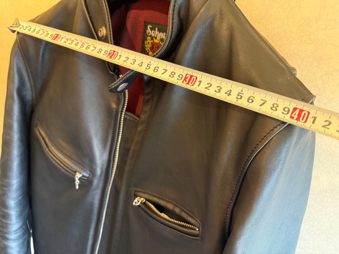 Schott シングルライダースジャケット サイズ36 ブラック