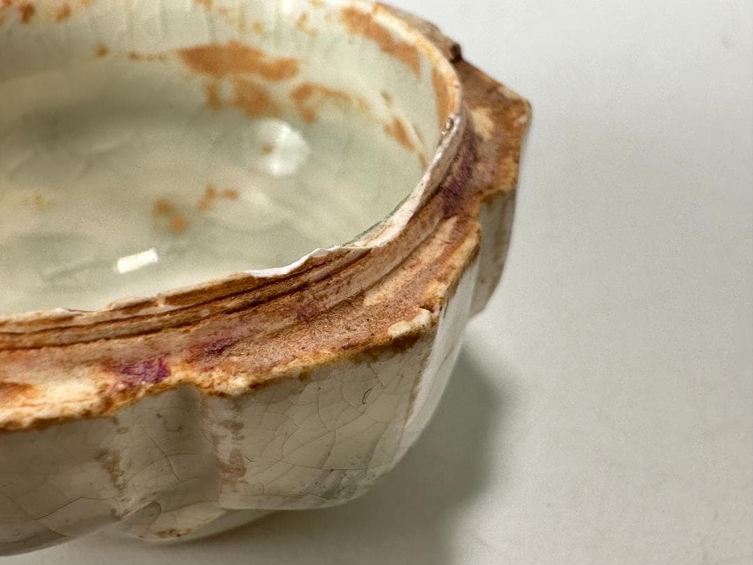 中国美術　宋時代　青白磁　影青　瓜形香合　蓋物　茶道具　時代　唐物　古物　古玩