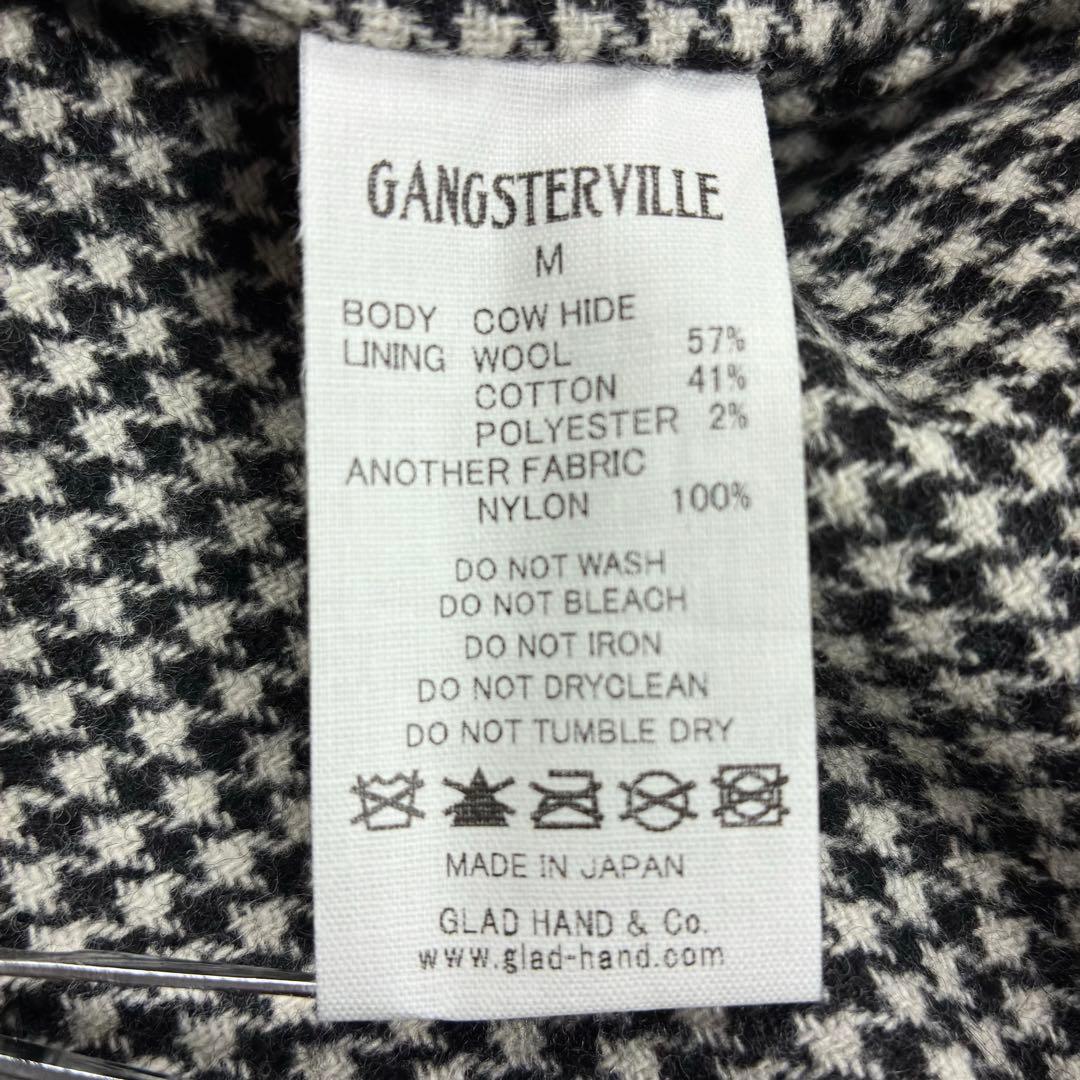 GANGSTERVILLE シングル レザー ライダース ジャケット M