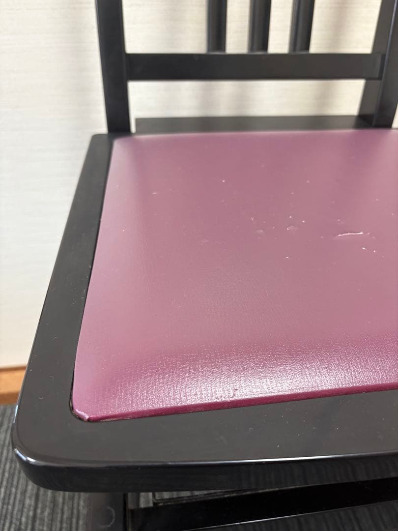 背付き高低自在ピアノ椅子