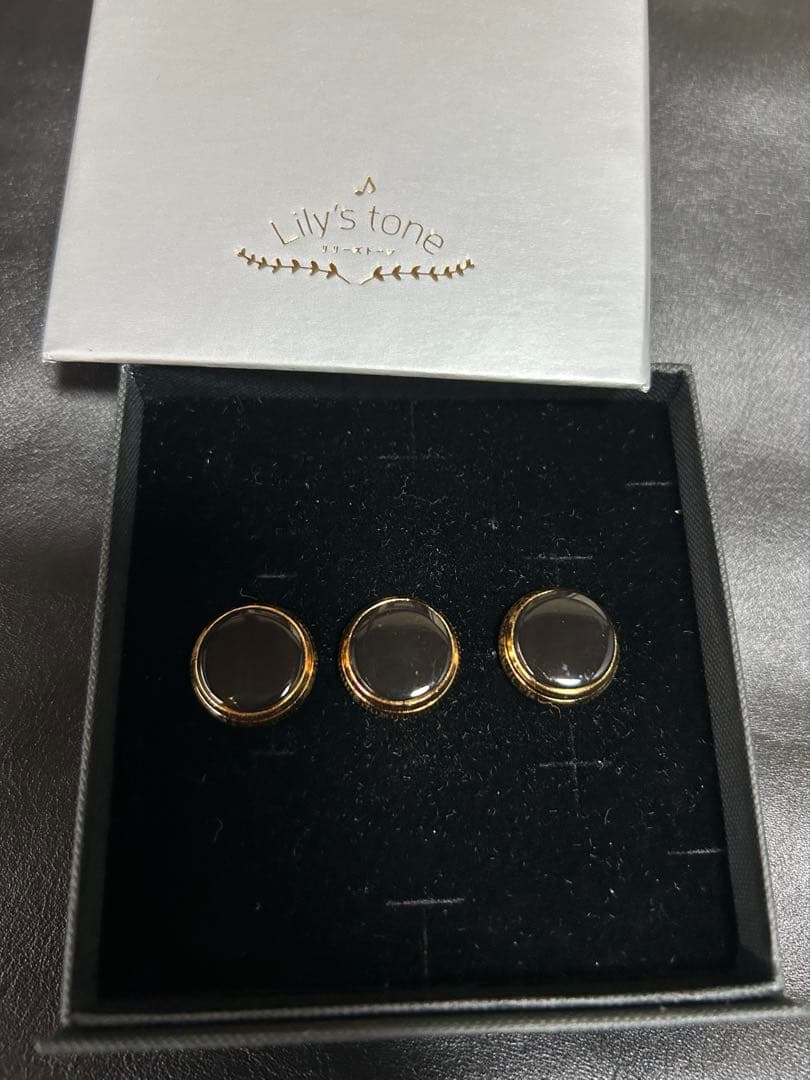 Lily's tone トランペットBach用　ピストンボタン黒曜石　金メッキ