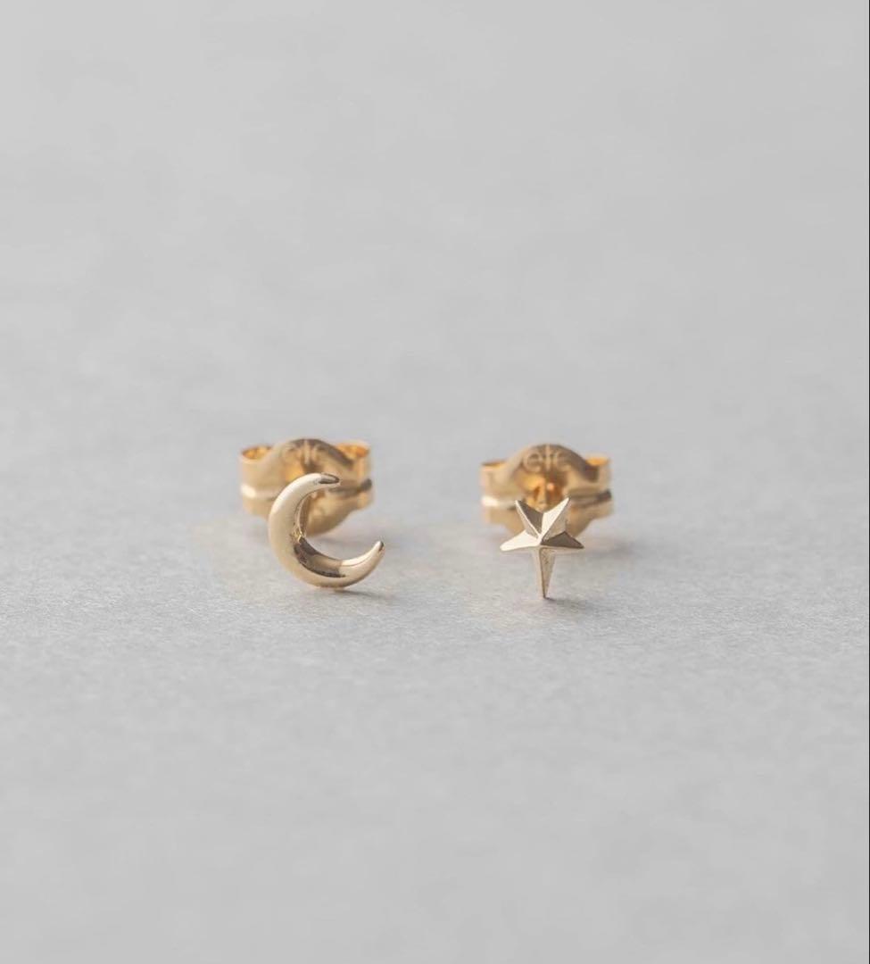 ete エテ　ムーンスターピアス　K18 K10
