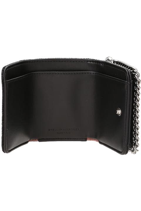 ステラマッカートニー　ファベラ三つ折りコンパクトウォレット　黒