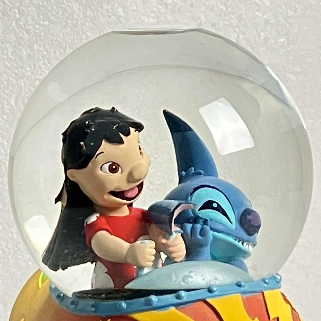 リロ&スティッチ フィギュア スノーグローブ オルゴール 25周年ピンズ付き