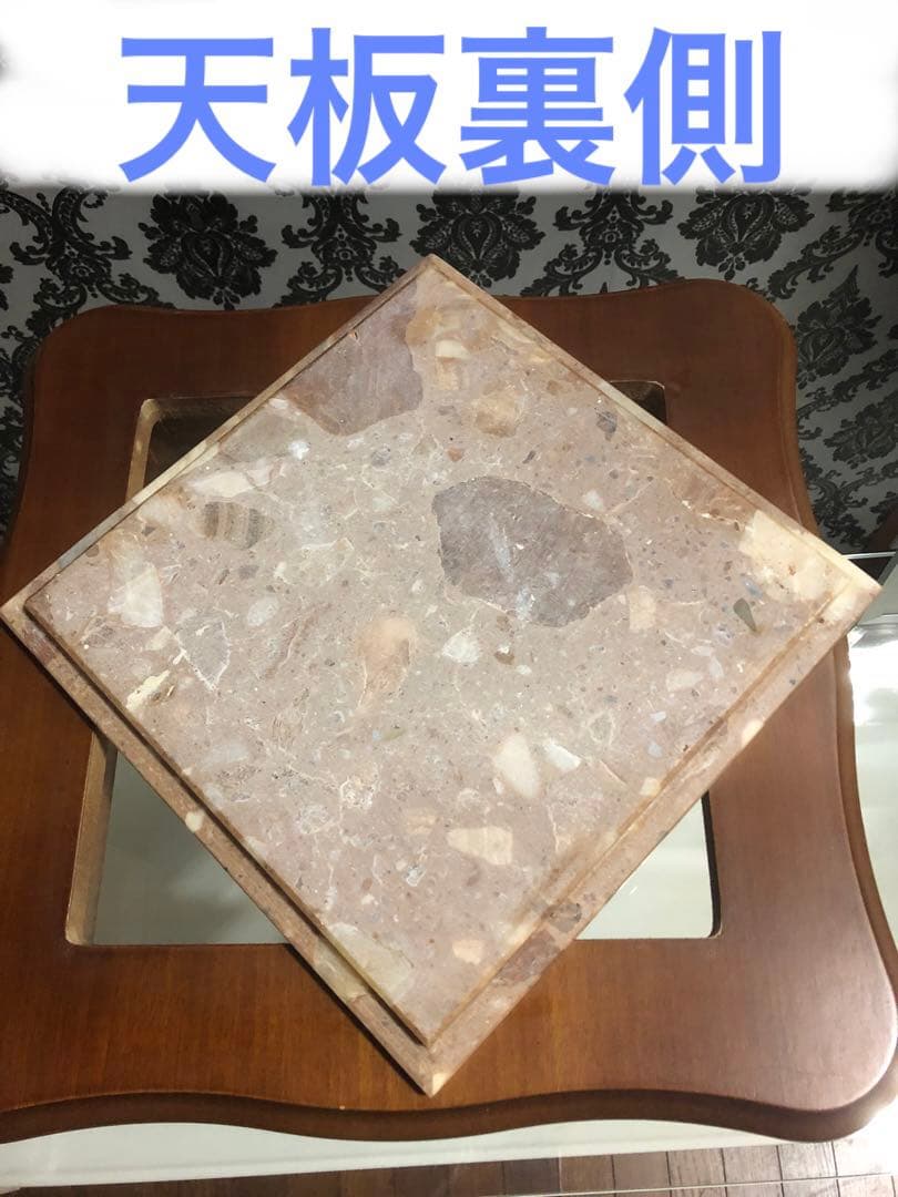 高級♦️猫脚 彫刻 アンティーク♦️イタリア 大理石 サイド テーブル♦️映えテーブル